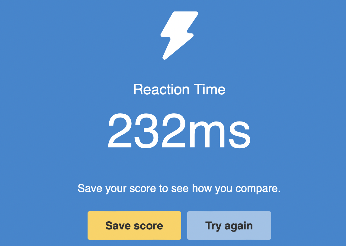 Reaction time